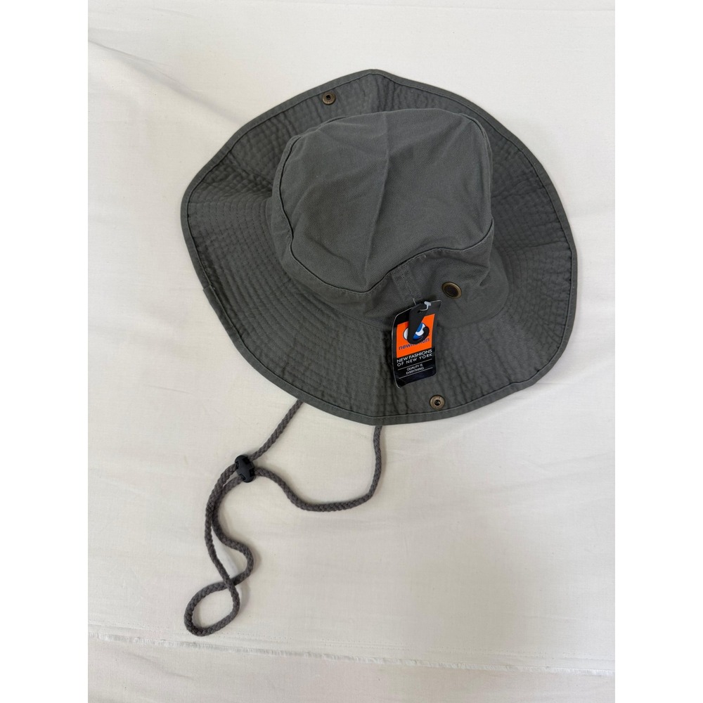 Newhattan Mens Olive Green Boonie Hat 100% Cotton Sun Bucket Hat L/XL 1510